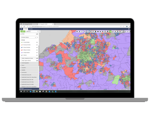 Recovery blog image 2 Periscope® brings meaning to your data by visualising large, complex internal and external datasets on your own secure, corporate version of Google Maps.